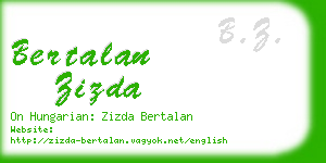 bertalan zizda business card